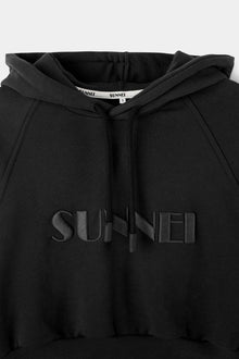 Embroidered Cropped Hoodie | Women | Black