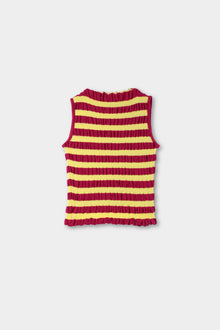 Wavy Tank Top | Women | Yellow x Bordeaux