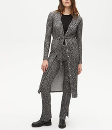 Priya Ribbed Pant | Black Marl