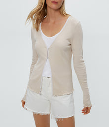 Beatrice V-Neck Cardigan | Cement