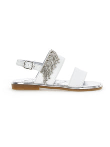 Girls | Rhinestone Chain Sandals | Cream