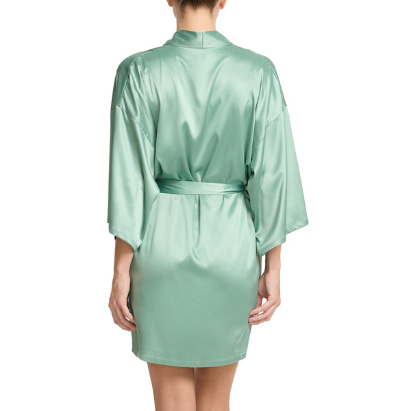 Luxe Satin Robe | Green Tea
