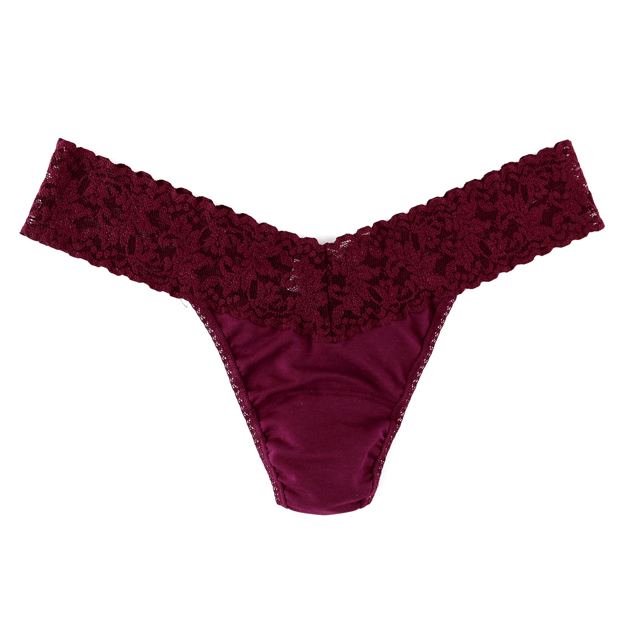 Cotton Low Rise Thong | Cabernet Red