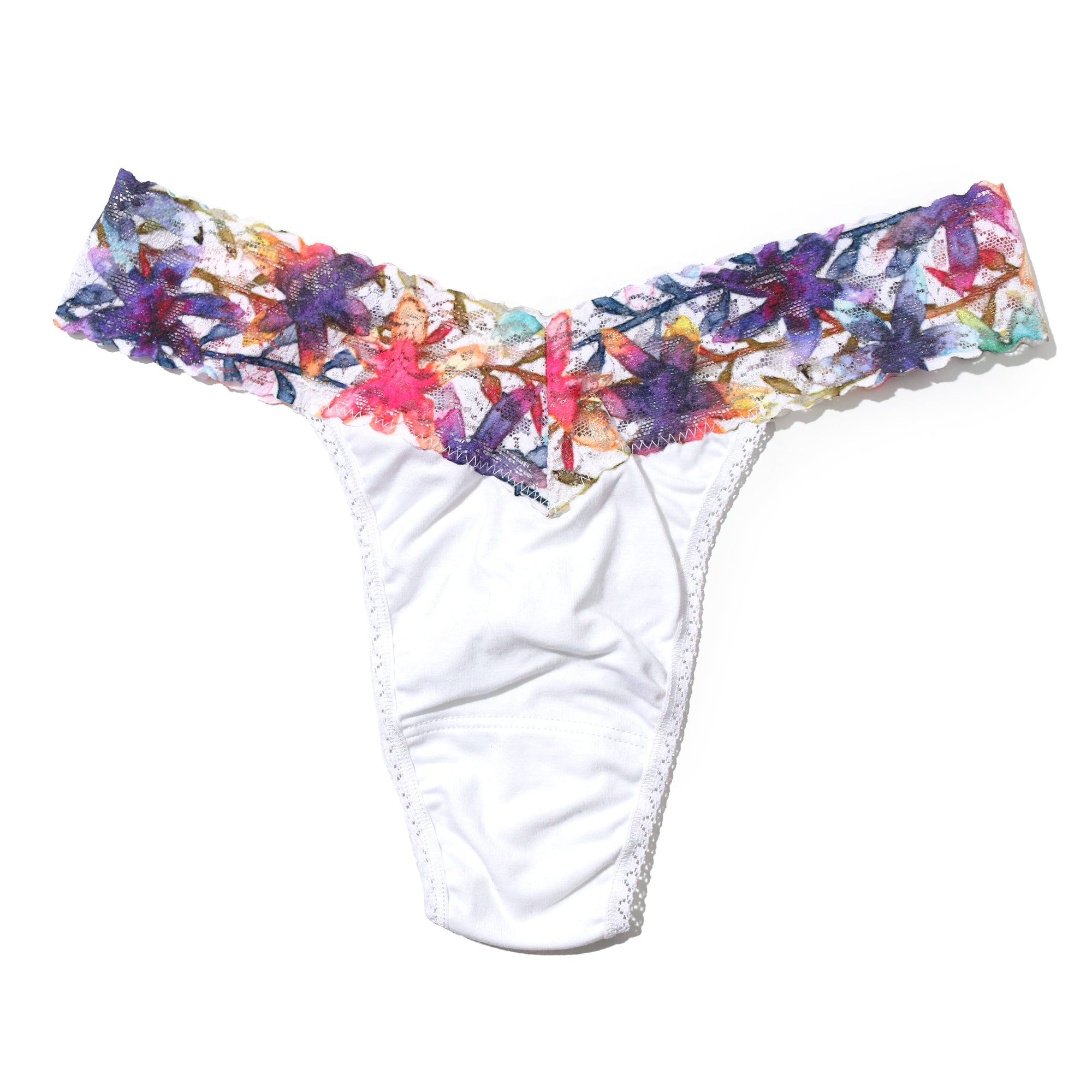 Cotton Original Rise Thong | White/Still Blooming