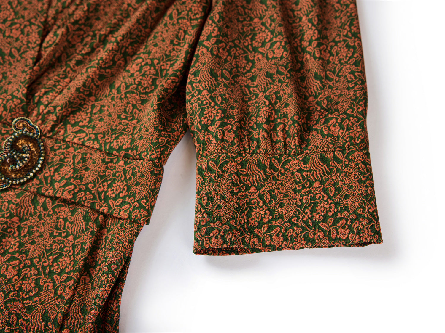 One-Piece Tea-Length Dress | Brown