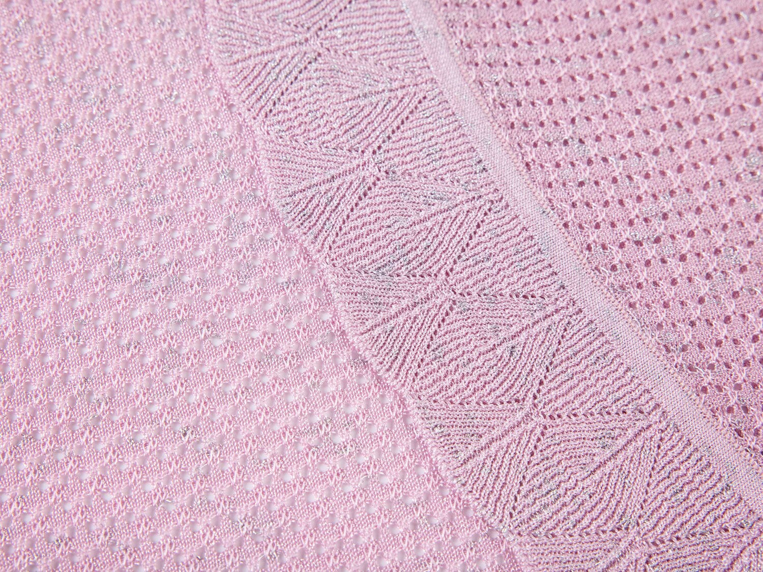 Knit Cardigan with Silk Blend | Pink