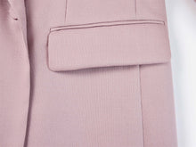 Notched Lapel Double-Breasted Suit Jacket | Purple