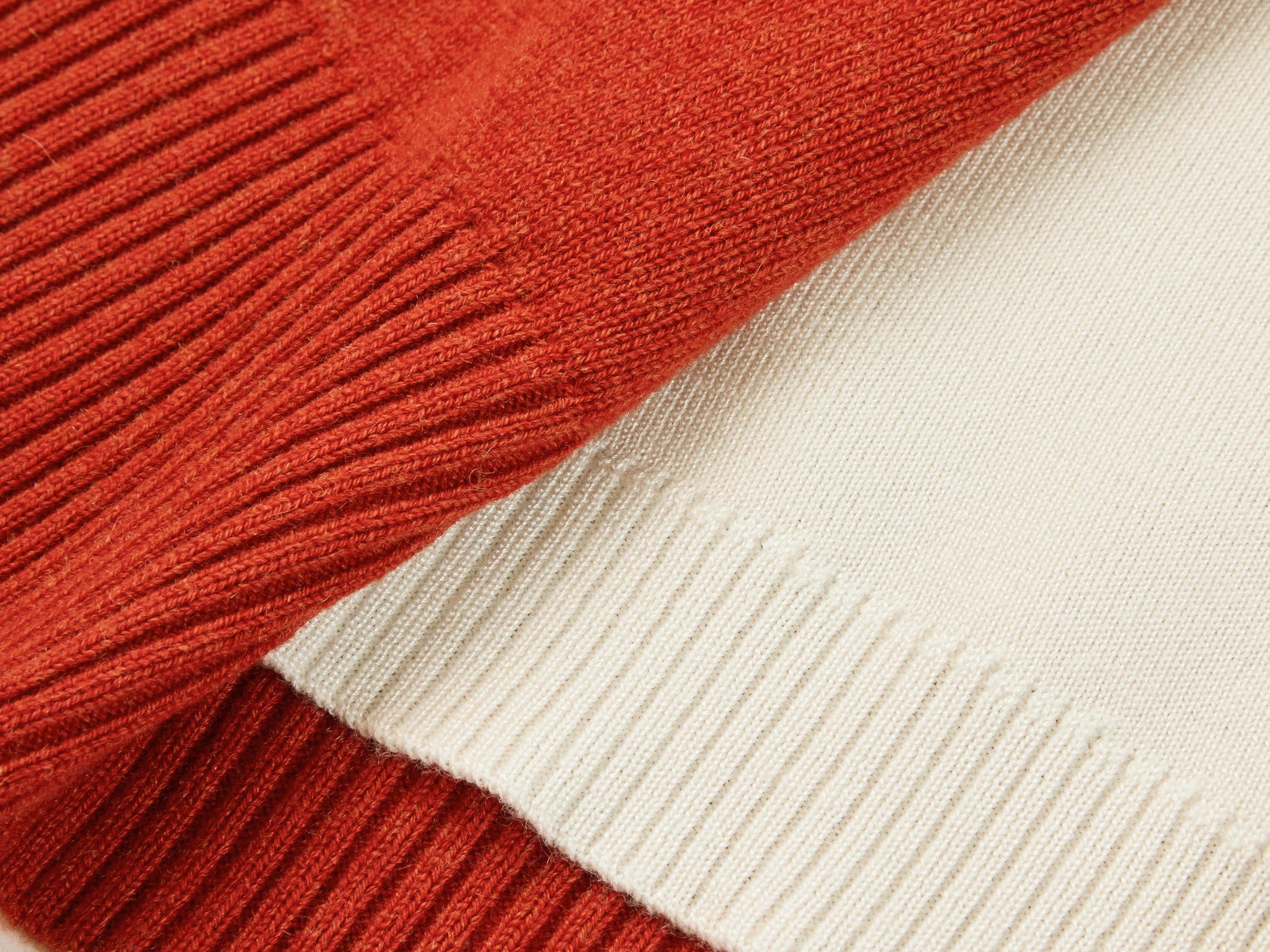 Contrast Knit Cardigan | Orange