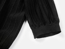 Wrap-Style Knit Top | Black