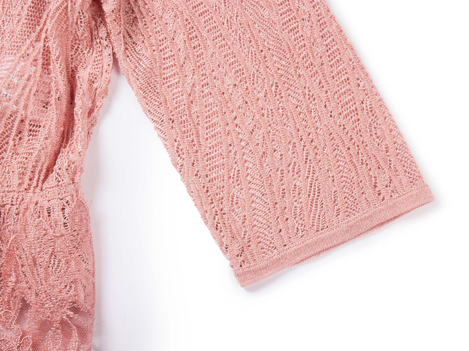 V-neck Jacquard Knit Cardigan | Pink