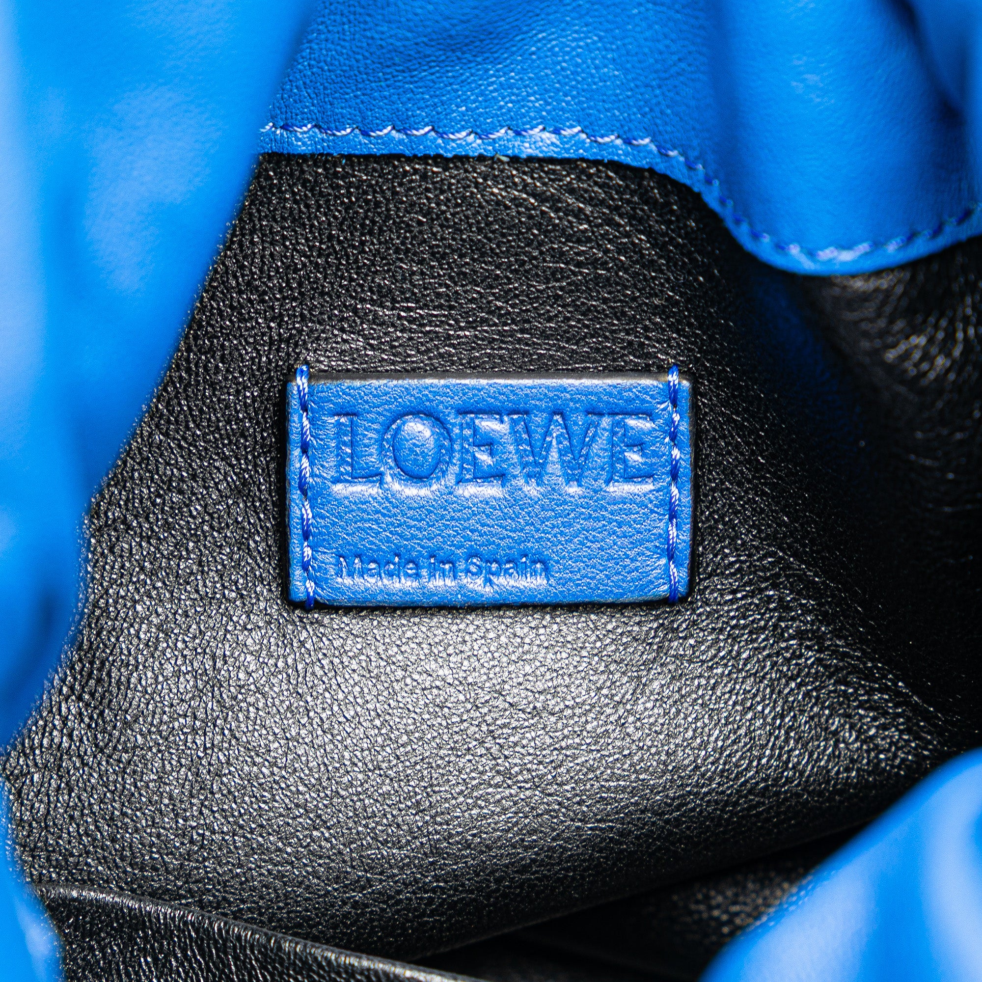 Loewe | Pre-Owned Small Satin Flamenco Knot | Blue