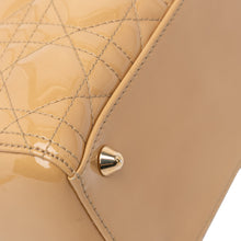 Dior | Pre-Owned Large Patent Cannage Lady | Brown/Beige