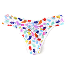 Signature Lace Original Rise Thong | White/Multi