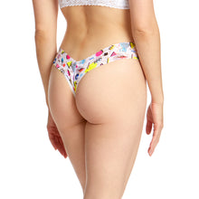 Signature Lace Low Rise Thong V3 | White/Multi