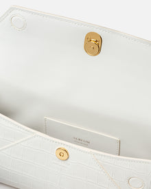 Cassandra Clutch | Ivory-Croc