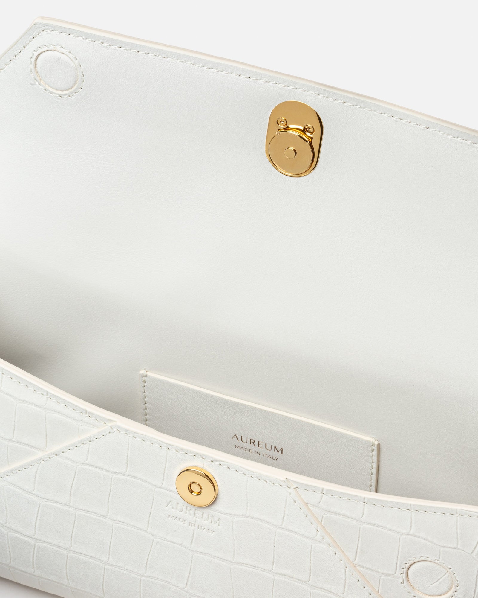 Cassandra Clutch | Ivory-Croc