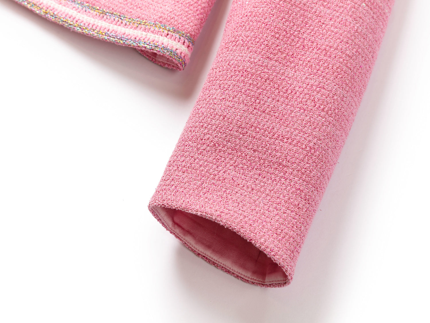 Waist-Cinching Round Neck Coat | Pink