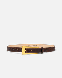 No. 10 Belt | Espresso Croc/Gold
