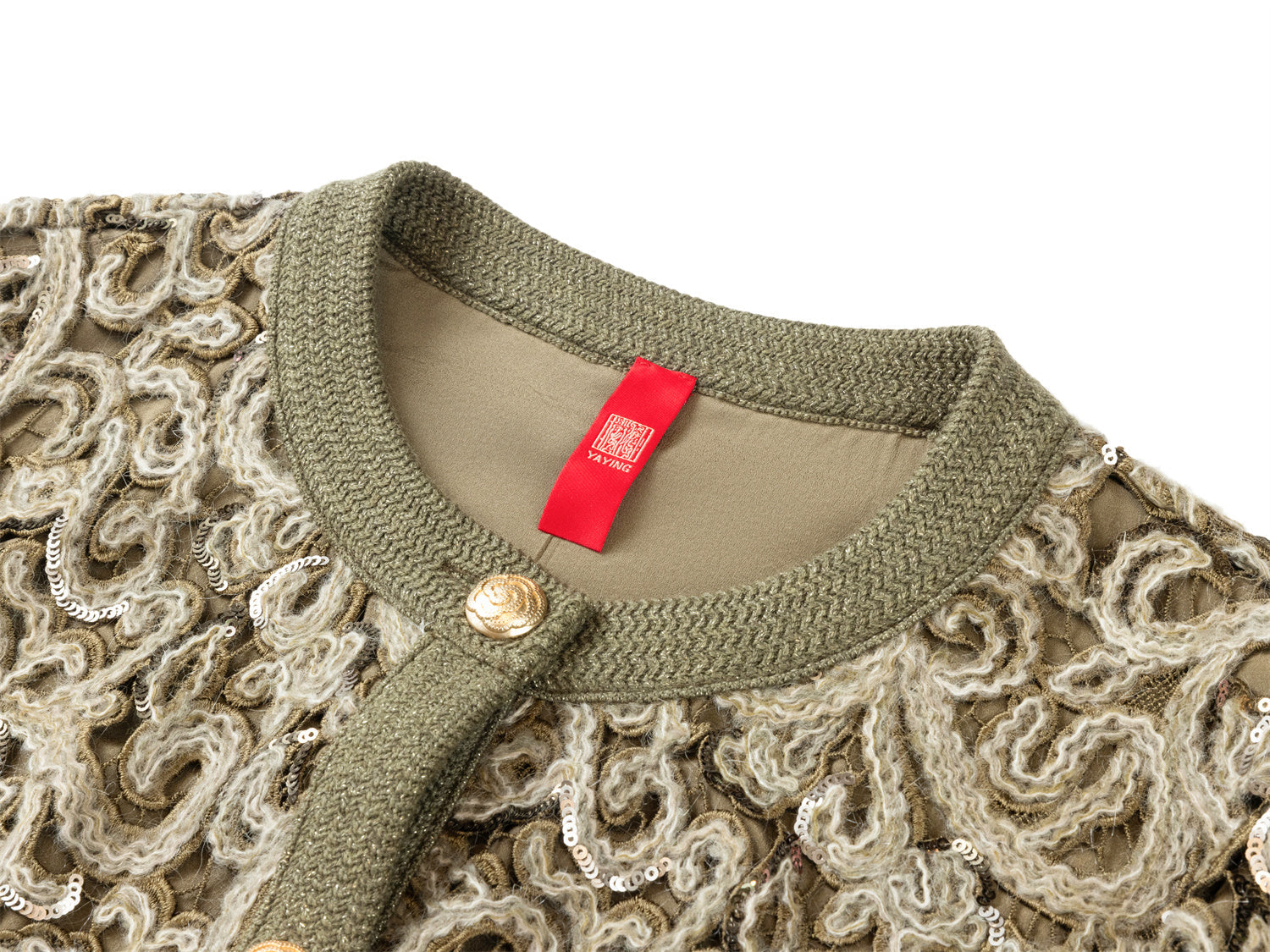 Classic Round Neck Straight-Fit Coat | Green