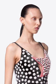 Clear Crystal Glass | Dome Stud Earrings | Gold