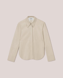 Naum Alt-Leather Shirt | Creme