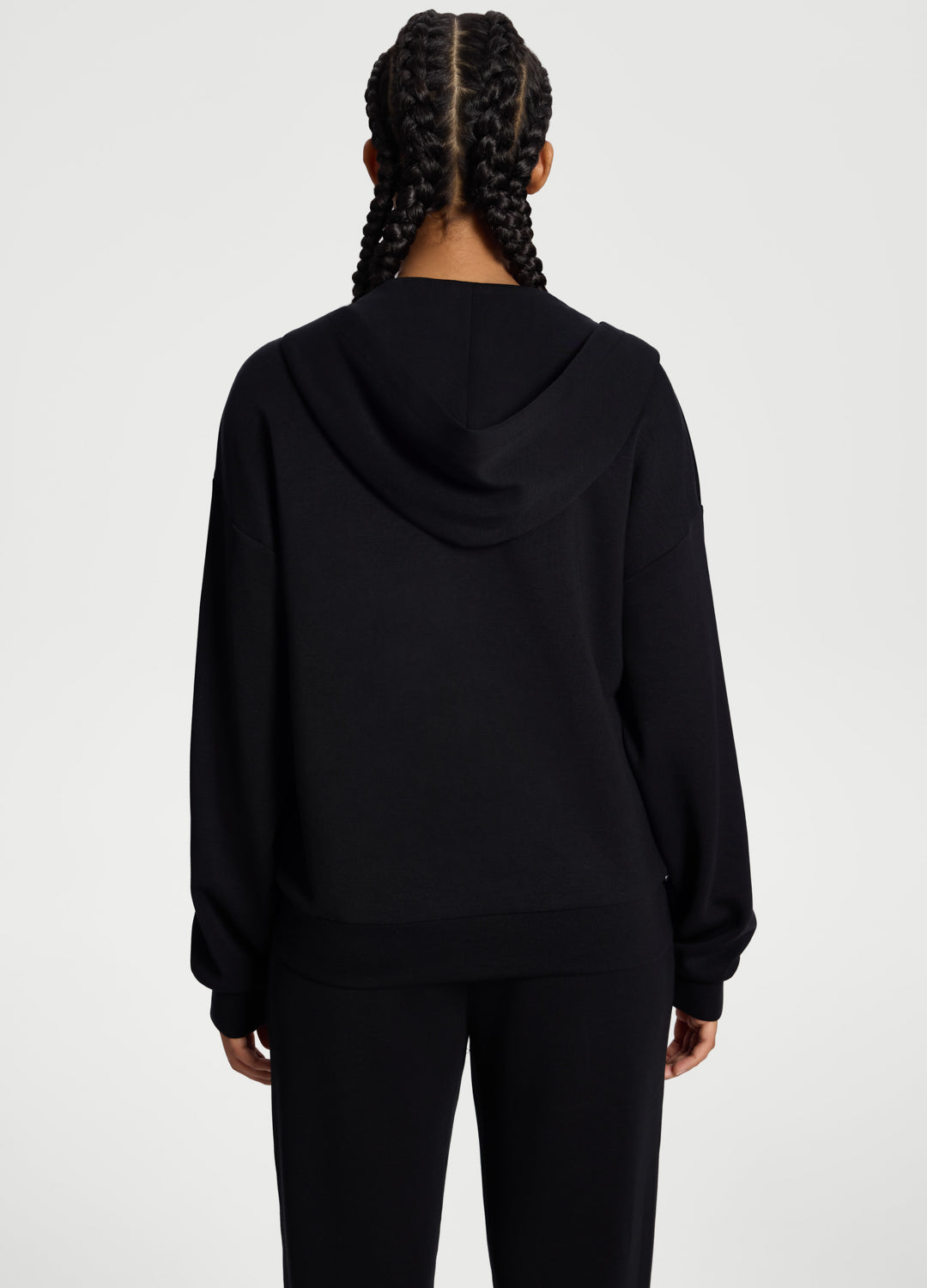Oversized Zip-Up Hoodie | Black
