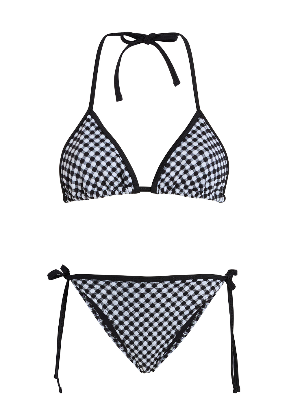 Womens | Iris Bikini Bottom | Blackout/Marshmallow Baby Gingham