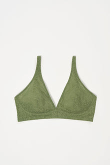 Eden Soft Cup Plunge Bra | Moss