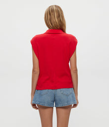 Faye Power Shoulder Polo | Rumba