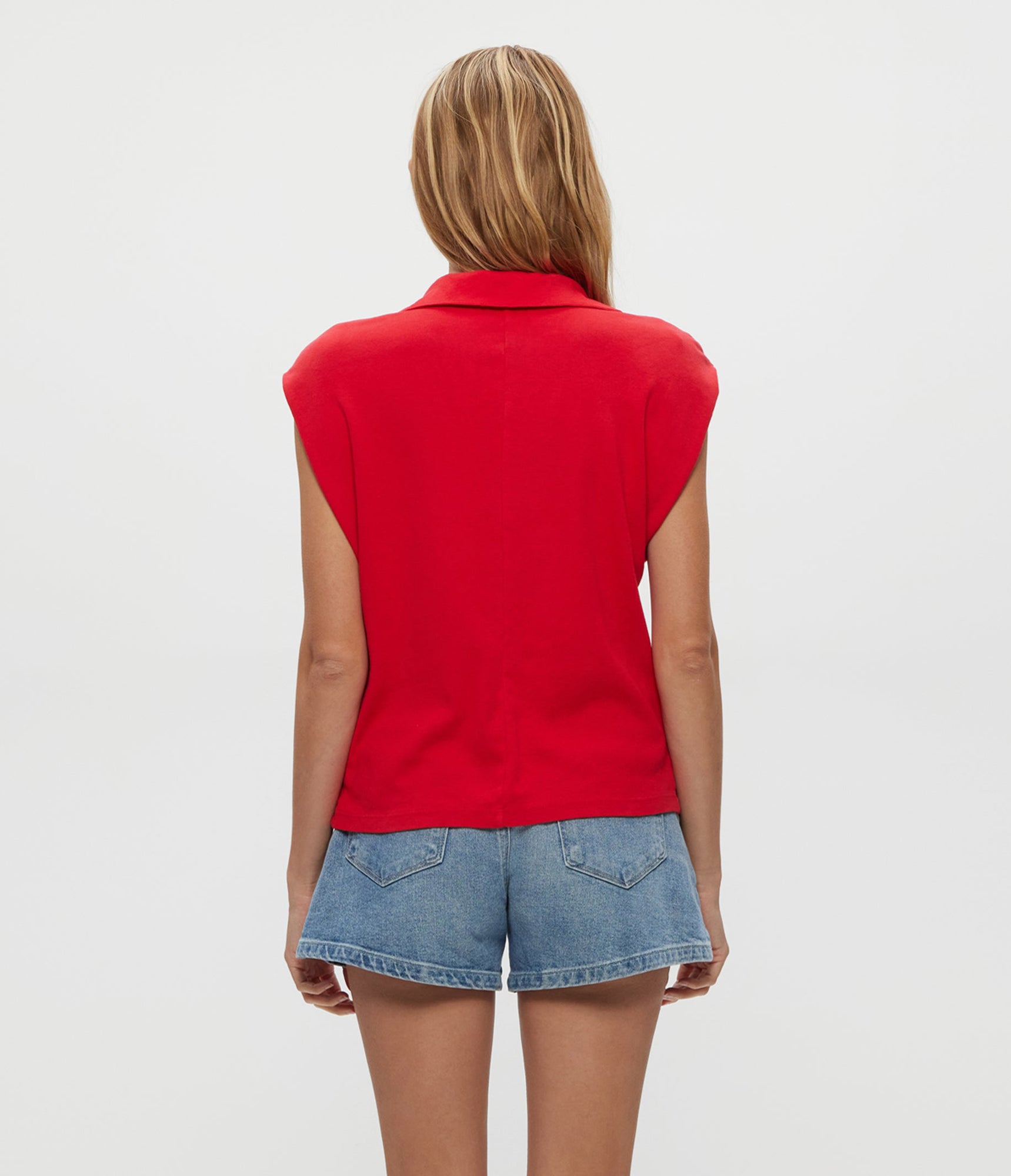 Faye Power Shoulder Polo | Rumba