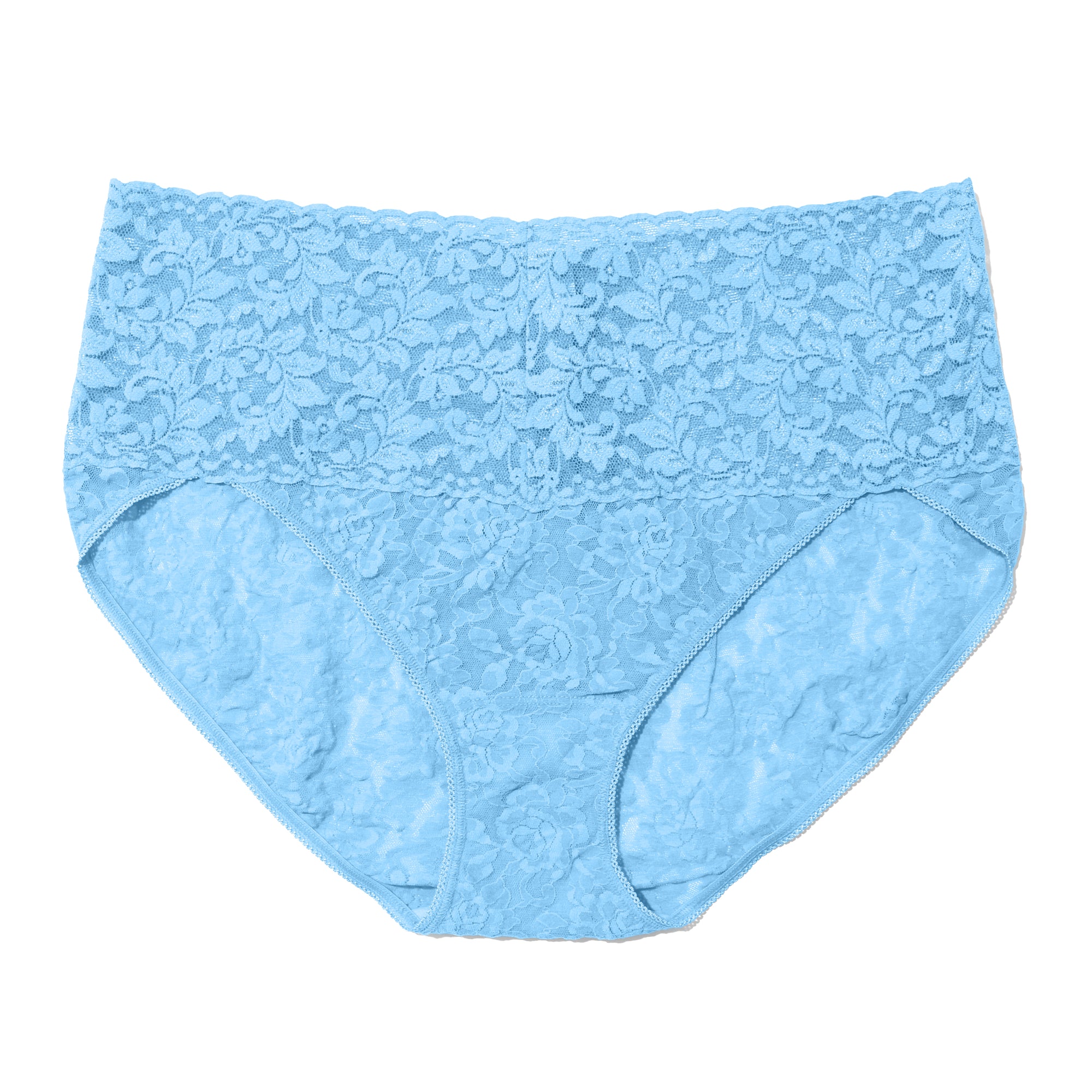 Plus Size Retro V-Kini | Partly Cloudy (Blue)