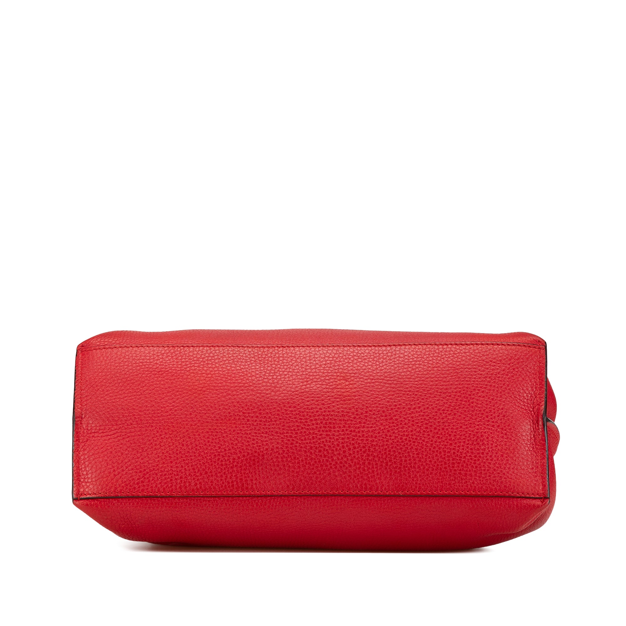 Gucci | Pre-Owned Medium Leather Bamboo Daily Satchel | Red