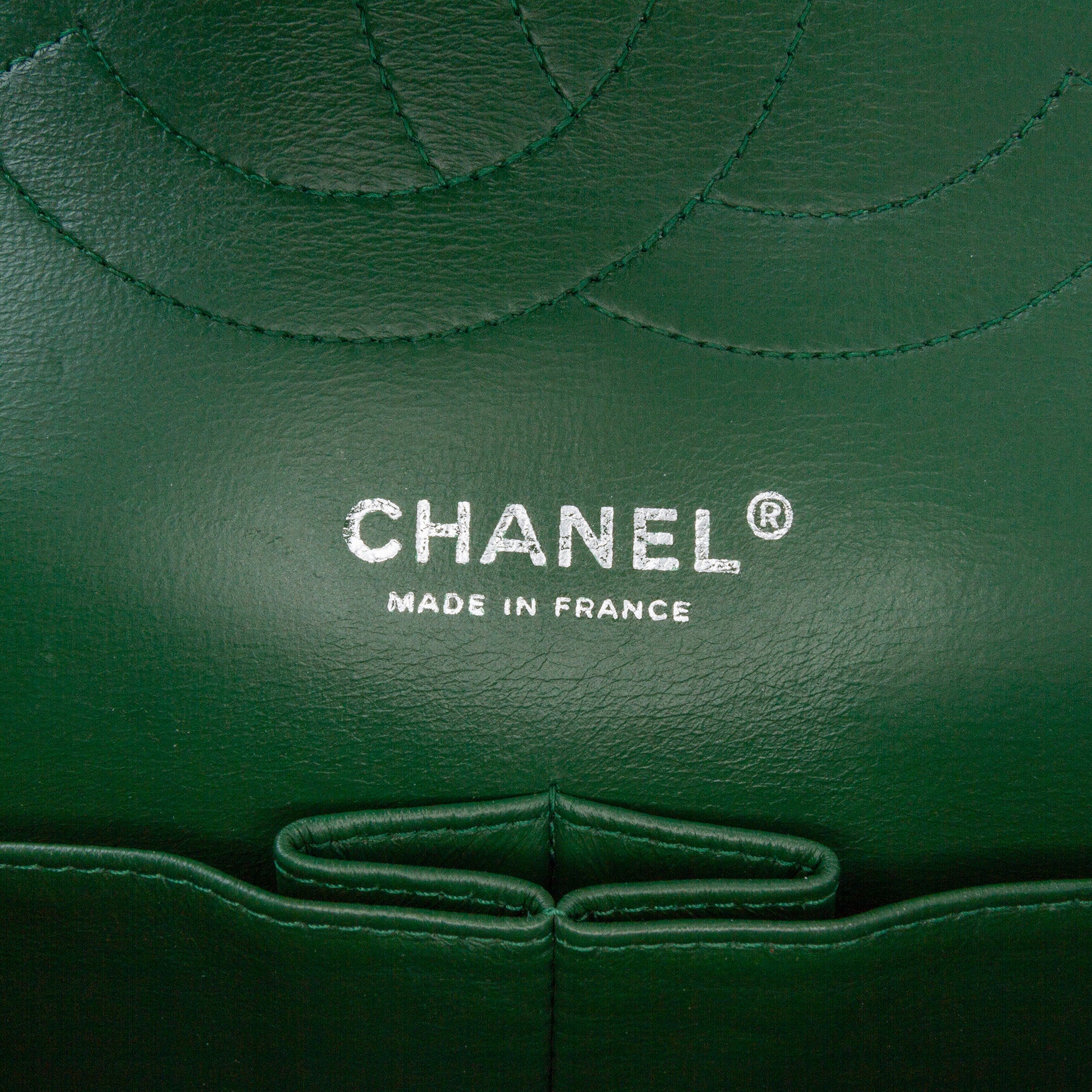 Chanel | Pre-Owned Jumbo Classic Patent Double Flap | Green/Olive Green