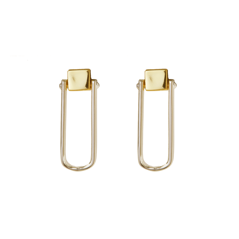 The Square Door Knocker Earring | 18K Yellow Gold-Plated