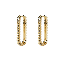 The Twisted U Hoop Large | 18K Yellow Gold-Plated