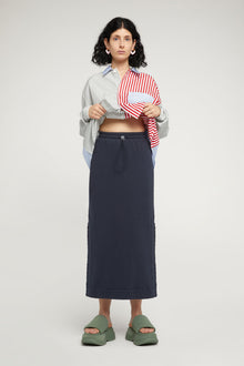 Cotton Elastic Skirt | Women | Blue