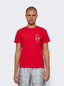 Men | Local Authority | La Slash Pocket Tee | Red