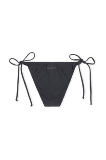 Recycled Core Solid String Bikini Briefs | Black