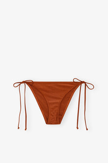Shine Swim String Bikini Brief | Copper Brown