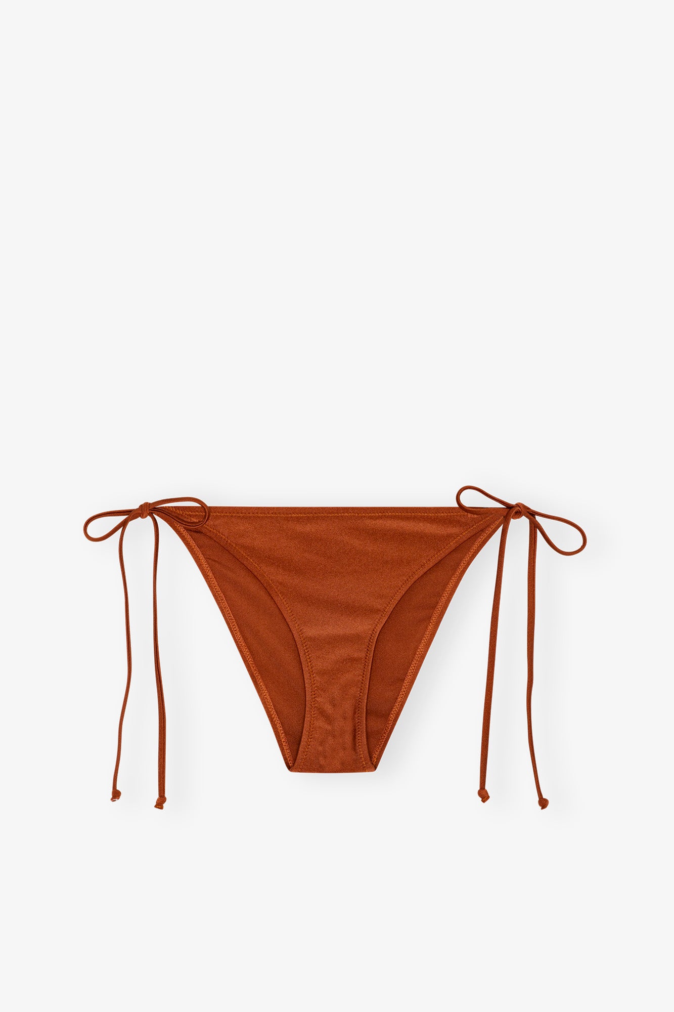 Shine Swim String Bikini Brief | Copper Brown
