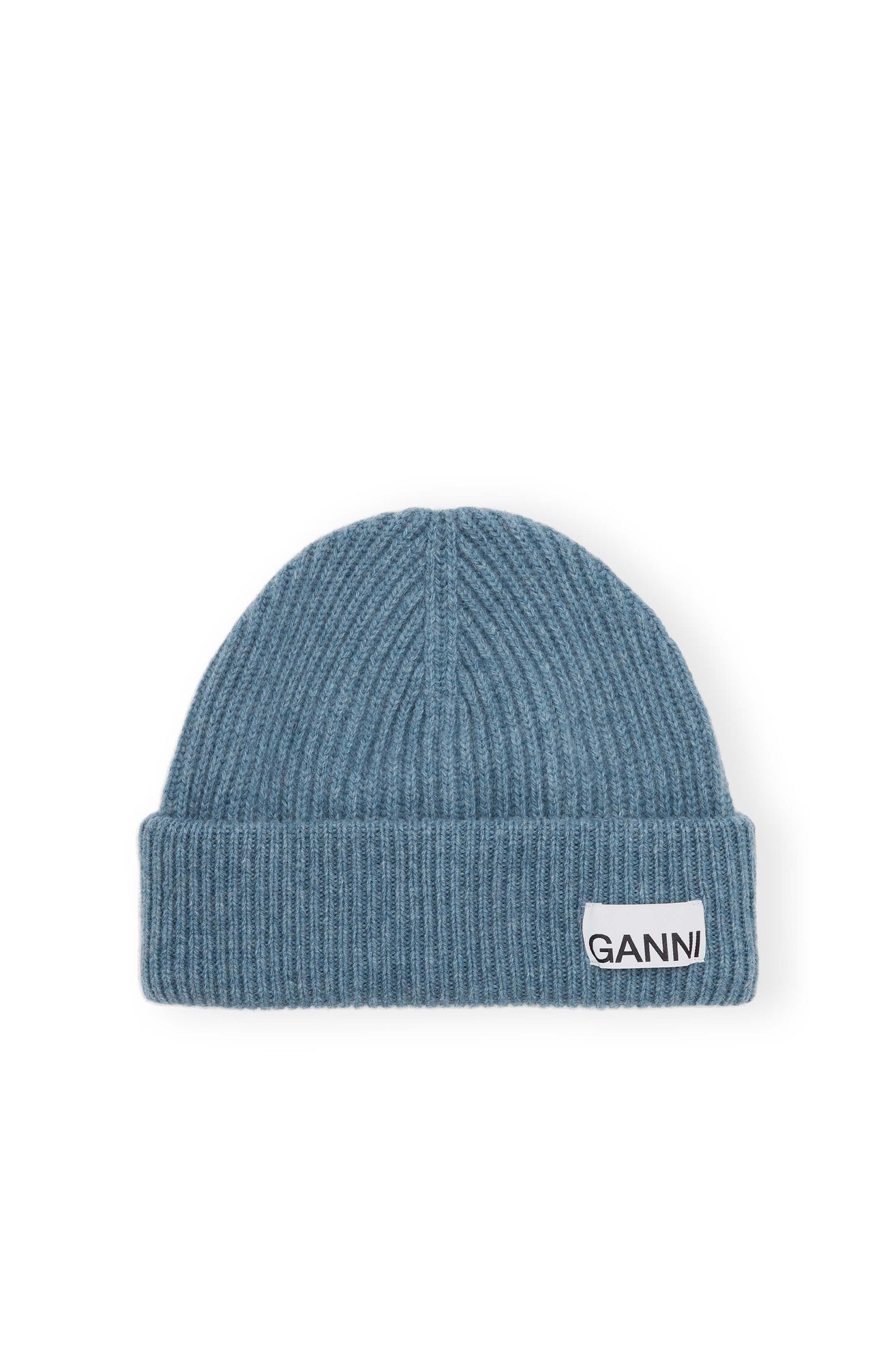 Light Structured Rib Knit Beanie | Dusty Blue