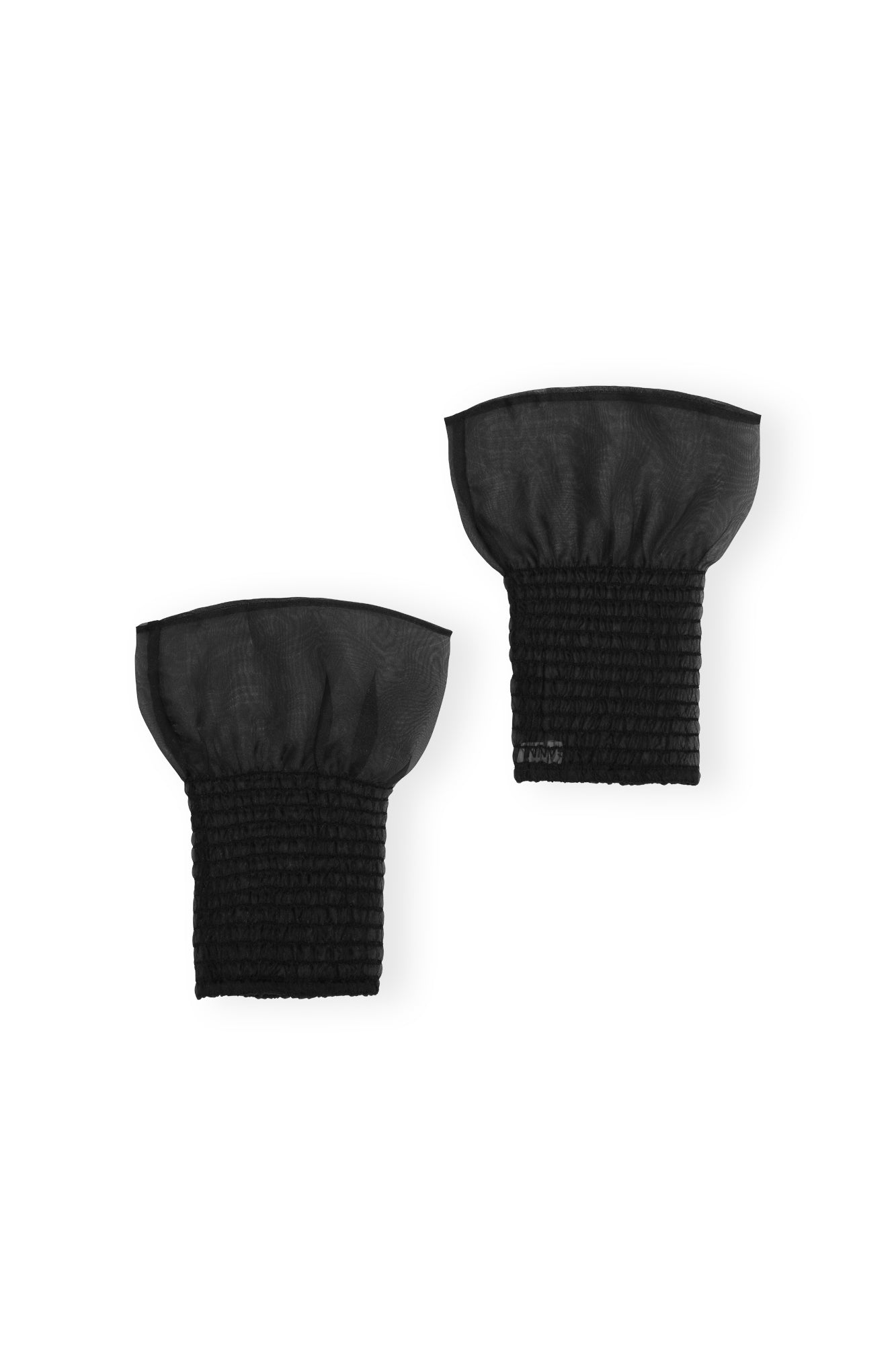 Technical Organza Smocked Cuff | Black