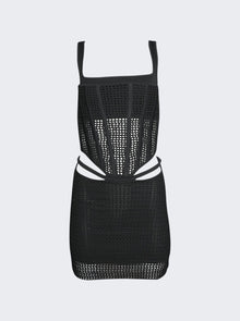 Women | Dion Lee | Crochet Suspend Corset Mini Dress | Black