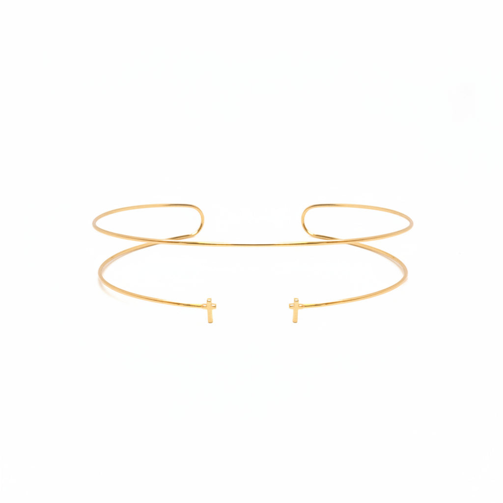 Cross Slip-On Choker - Markdown 1162 | 18K Yellow Gold-Plated