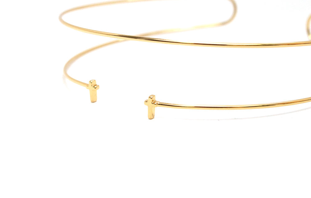 Cross Slip-On Choker - Markdown 1162 | 18K Rose Gold-Plated