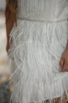 Eliza Ivory Feather Dress | Ivory