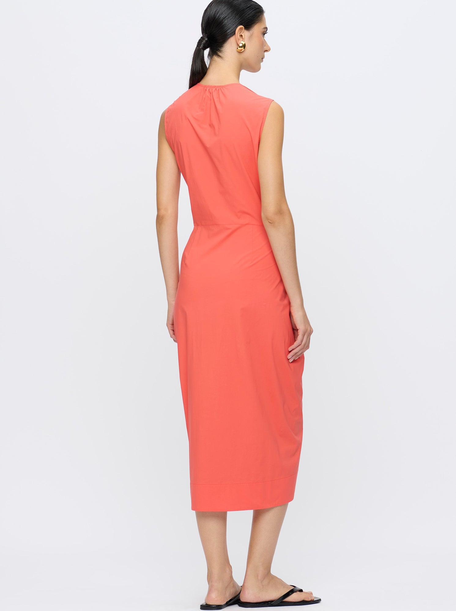 Agnes Wrap Dress | Coral