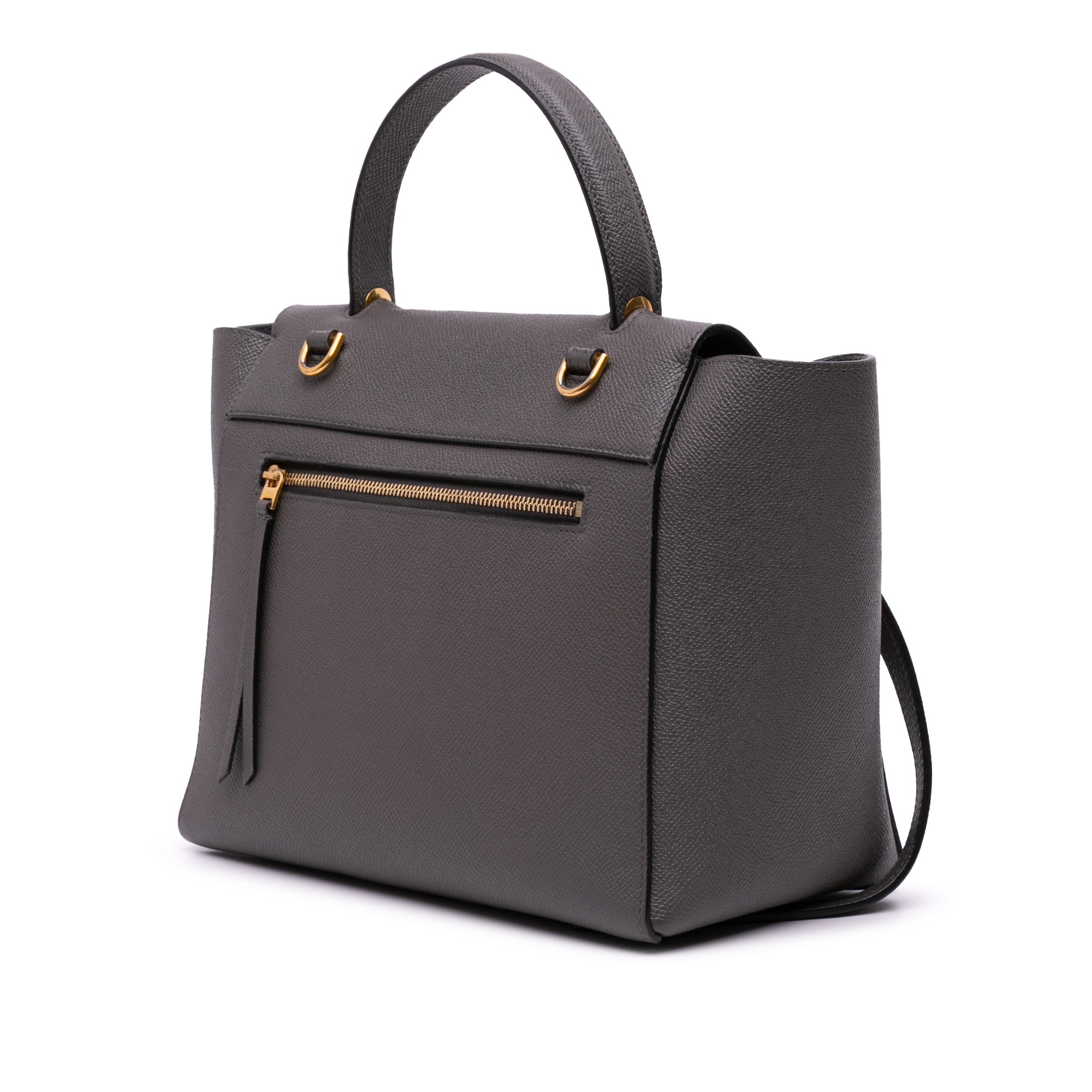 Celine | Pre-Owned Micro Grained Calfskin Belt Bag | Gray