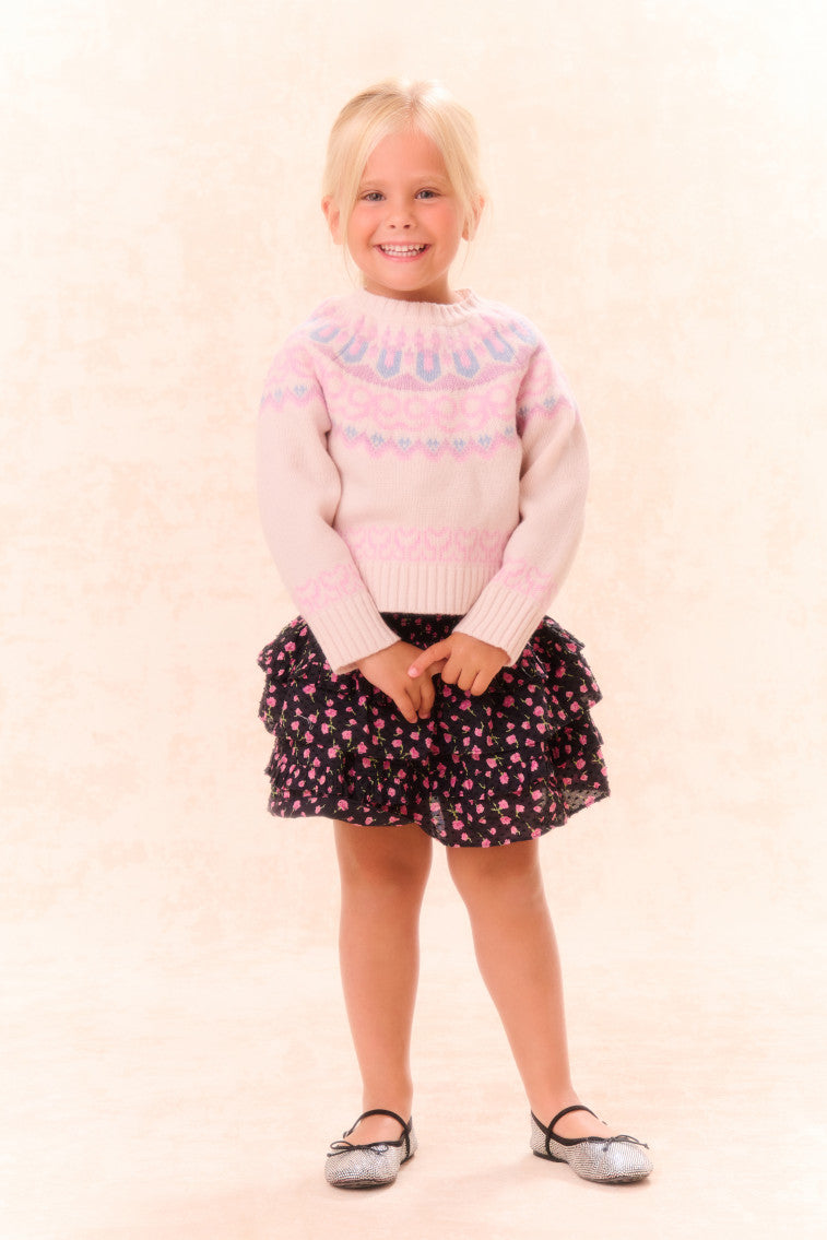 Girls Albine Wool Pullover | Confetti Cake