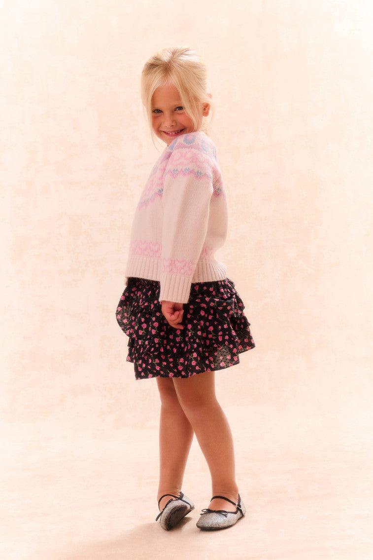Girls Albine Wool Pullover | Confetti Cake
